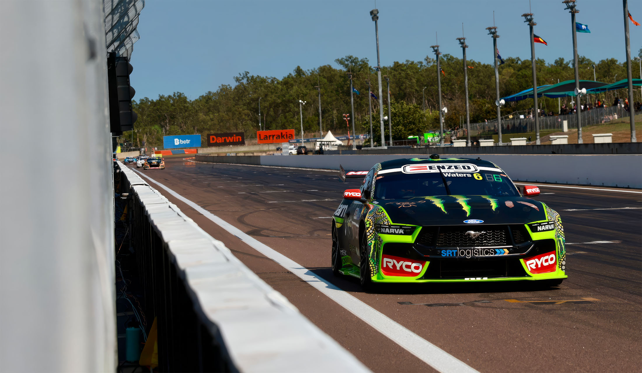 Monster Supercar driving on Hidden Valley track during Darwin Supercars